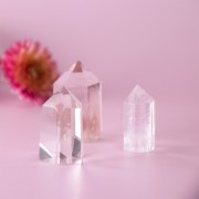 Punta di cristallo di roccia sfaccettata - pietra gemma- Dimensione casuale x1