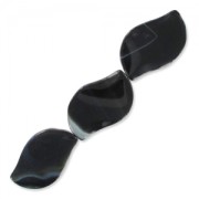Perlina Black Agate petalo piano mm. 38x24 x1