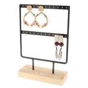 Espositore per bijoux 21.5x15 cm in metallo e legno - Nero x1