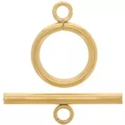 Chiusura a T di 14 mm per bracciale o collana in acciaio inossidabile 304L oro x1