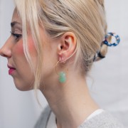 Orecchini a cerchio da decorare 31 mm - Acciaio inossidabile 304L dorato x2