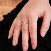 Anello sottile con cerchio scavato- Misura 49- Gold filled x1