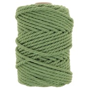 Verde - Gomitolo di cordone di cotone Macramé da 5 mm - Verde Eucalipto x50m Gomitolo di cordone di cotone Macramé da 5 mm - Verde Eucalipto x50m