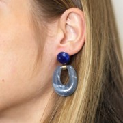 Orecchini a perno disco 12 mm con gancio aperto - Dorato con oro finox2