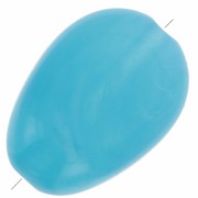 Perline piatte irregolari 18x13 mm - Blu marmorizzato x10