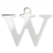 Ciondolo lettera W - mm. 15 Argento 925 x1