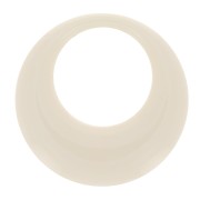 Pendente a cerchio scavato in resina opaca 34.5 mm - Ecrù x1