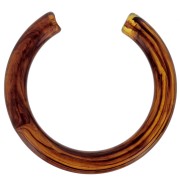 Orecchini - Distanziatore a mezzo giro per orecchini a cerchio in resina traslucida da 41 mm - Ambra marmorizzata x1 Distanziatore a mezzo giro per orecchini a cerchio in resina traslucida da 41 mm - Ambra marmorizzata x1