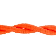 Arancione fluorescente - Perle rondelle in pasta polimerica Heishi 6x1 mm - Arancione fluorescente x45cm Perle rondelle in pasta polimerica Heishi 6x1 mm - Arancione fluorescente x45cm