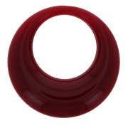 Pendente a cerchio scavato in resina opaca 34.5 mm - Bordeaux x1