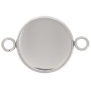 Distanziatore castone per cabochon a fondo piatto 14 mm - acciaio inox 304 x1