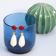 Orecchini a disco da 14 mm con anello - Acciaio inossidabile dorato 304 x2