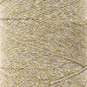 Bobina di filo cerato Linhasita per micro macramè 0,5 mm - Dorato (Ouro-Prata)