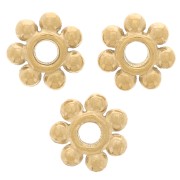 Perline distanziatrici a fiore da 6 mm - Acciaio inossidabile 304L Gold x10