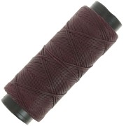 Filo di poliestere cerato piatto - Slam Cord per micro macramè 0,8 mm - Melanzana x100m