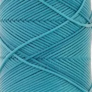 Filo di poliestere cerato piatto - Slam Cord per micro macramè 0,8 mm - Turchese x100m