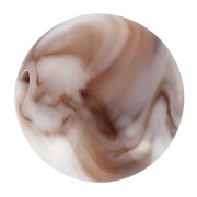 Perline acriliche rotonde da 10 mm - Bianco marmorizzato - Marrone x15