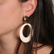 Orecchini a pallina 19 mm - dorato con oro fino x2