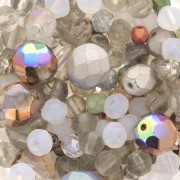 Bianco - Assortimento di perline di Boemia - Mix di perline - Marrone - Bianco x50g Assortimento di perline di Boemia - Mix di perline - Marrone - Bianco x50g