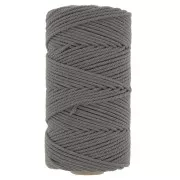 Grigio scuro - Rocchetto di filo di cotone per macramè da 2 mm - Grigio scuro x100m Rocchetto di filo di cotone per macramè da 2 mm - Grigio scuro x100m