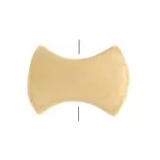 Perla piatta cravatta a farfalla 5x7 mm - Placcata oro 3 micron x1