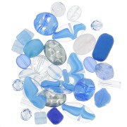 Crystal - Assortimento di perline di Boemia - Blu - Cristallo x50g Assortimento di perline di Boemia - Blu - Cristallo x50g