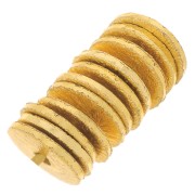 Perline rondelle effetto spazzolato Heishi 6x0,8 mm -dorato x5g circa 30 pezzi