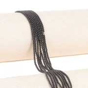 Perle rotonde da 2,5 mm in pietra semipreziosa - Black Spinelle x38cm