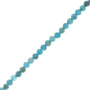Perle sfaccettate rotonde da 3 mm in pietra semipreziosa - Apatite x38,5 cm