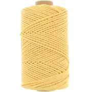 Giallo chiaro - Bobina di cotone macramè da 2 mm - Giallo pallido x100 m Bobina di cotone macramè da 2 mm - Giallo pallido x100 m