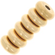 Perle di rondella Heishi - disco piatto 8x3 mm - Acciaio inox 304L dorato x10