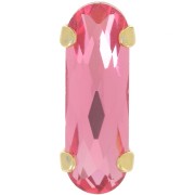 Cristallo incastonato Aurora A4161 Long Classical Oval 15x5 mm - Rose x1