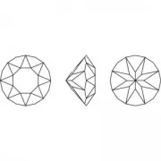 Cabochon PureCrystal 1088 6mm Crystal Dark Grey Ignite x1