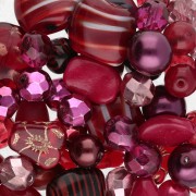 Ruby - Assortimento di perline di Boemia - Ruby garnet x50g Assortimento di perline di Boemia - Ruby garnet x50g