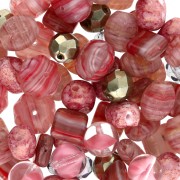Rosa antica - Assortimento di perline di Boemia - Dusty rose x50g Assortimento di perline di Boemia - Dusty rose x50g