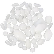 Bianco - Assortimento di perline di Boemia - White 1 x50g Assortimento di perline di Boemia - White 1 x50g