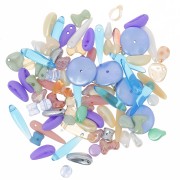 Assortimento di perle di Boemia - Pastel and Silver x20g