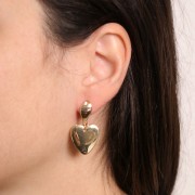 Pendente forma di cuore 19x18 mm - Dorato in oro fino x1