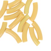 Ochre - Perline tubolari curve 32x8 mm in acrilico opaco - Ocra x6 Perline tubolari curve 32x8 mm in acrilico opaco - Ocra x6