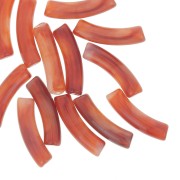 Brique - Perline tubolari curve in acrilico trasparente 32x8 mm - Marbled Brick x6 Perline tubolari curve in acrilico trasparente 32x8 mm - Marbled Brick x6