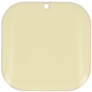 Quadrato - Zecchini quadrati arrotondati in metallo e resina epossidica 22 mm - Crema x1 Zecchini quadrati arrotondati in metallo e resina epossidica 22 mm - Crema x1