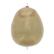 Perlina irregolare in cartapesta effetto metallico 24x18 mm - dorato x1