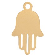 Ciondoli a forma di mano di Fatma 12,5x7,5 mm -Acciaio inossidabile 316L dorato x4