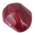 Perle - Perla barocca irregolare in resina opaca 19x15 mm - Rosso scuro marmorizzato con Brillantini Perla barocca irregolare in resina opaca 19x15 mm - Rosso scuro marmorizzato con Brillantini