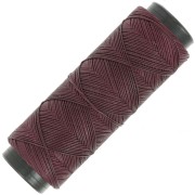 Filato piatto in poliestere cerato Slam Cord per micro macramè 0,6 mm - Melanzana x100m