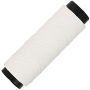 Filo di poliestere cerato piatto Slam Cord per micro macramè 0,6 mm - Bianco x100m