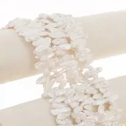 Perle irregolari d'acqua dolce Biwa da 17 mm a 23 mm - Grado AA Bianco iridescente x6