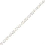 Perle d'acqua dolce a grani di riso - 3,5x2,5 mm - Grado AA Bianco x20