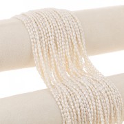 Perle d'acqua dolce a grani di riso - 3,5x2,5 mm - Grado AA Bianco x20