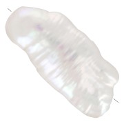 Perla d'acqua dolce irregolare Biwa da 17 mm a 20 mm - Grado AA Bianco x1